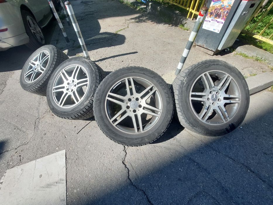 Продавам 18" джанти за Mercedes + зимни гуми Bridgestone Blizzak + болтове