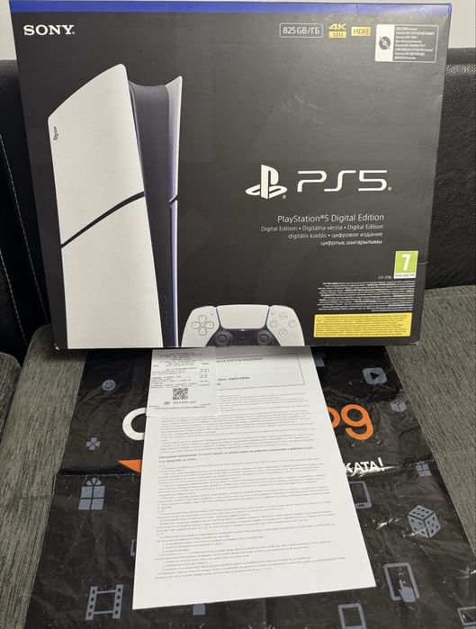 КАТО НОВ Sony Playstation 5 DIGITAL Ozone.bg Гаранция 2025г PS5 White