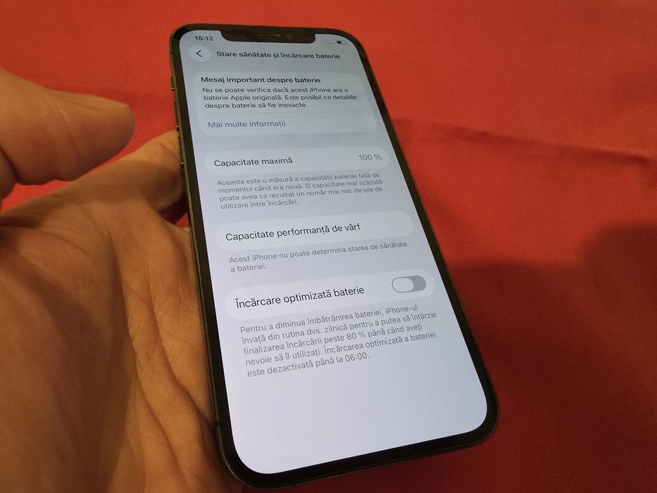-Iphone 12Pro, Negru, 128Gb, 6Ram, bat: 100%, stare foarte buna, doar