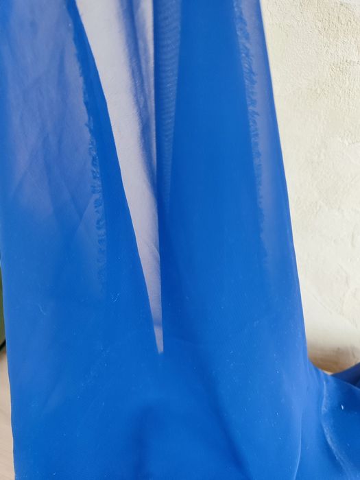 Ткань шифон  голубого цвета