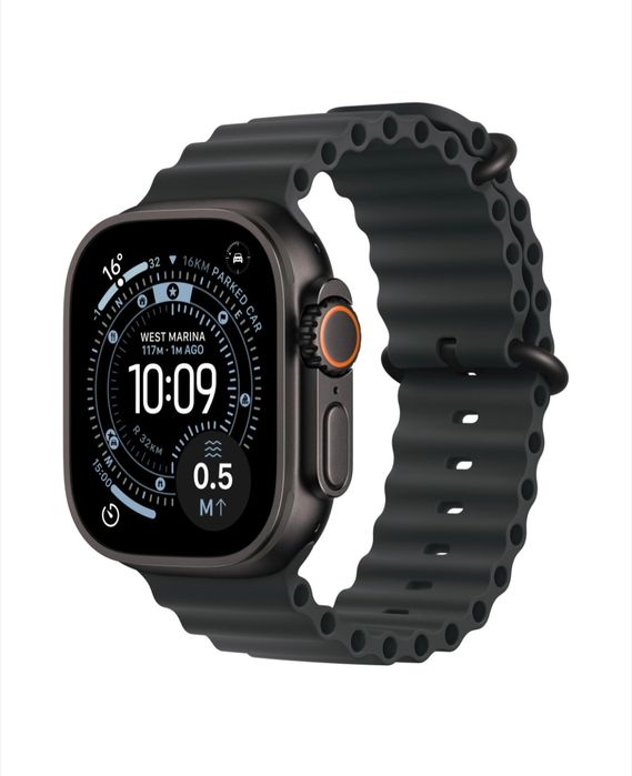 Apple Watch Ultra 2 / Black/Natural / Ocean Band/Orange / DeluxGSM