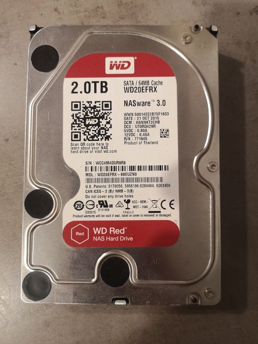 WD Red 2TB WD20EFRX – HDD NAS – smart 96%