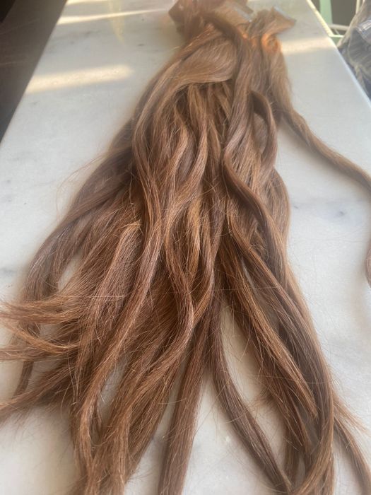 Extensii păr natural cu bandă / castaniu/Sungate/60 cm/40buc