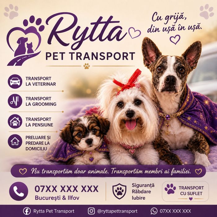 Transport Animale București & Ilfov | Rytta Pet Transport