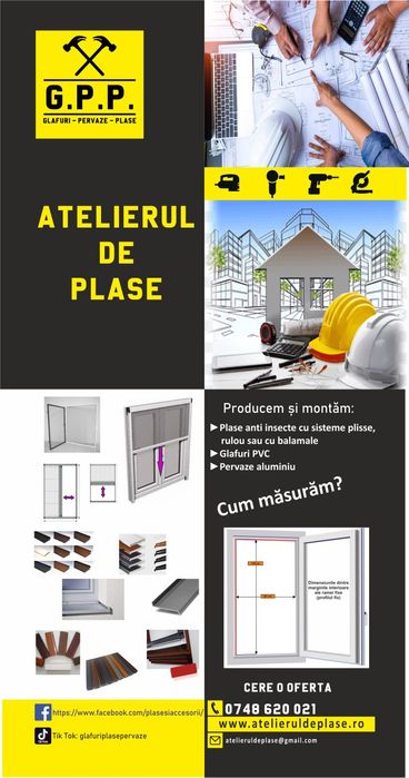 Plase impotriva anti contra cu balamale plisse rulou glaf pvc aluminiu