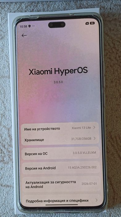 Продавам XIAOMI 13 Lite Pink 8GB RAM 256GB ROM