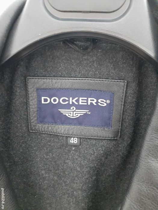 Geaca piele deosebita originala DOCKERS,noua,adusa SUA,marimea L(48)