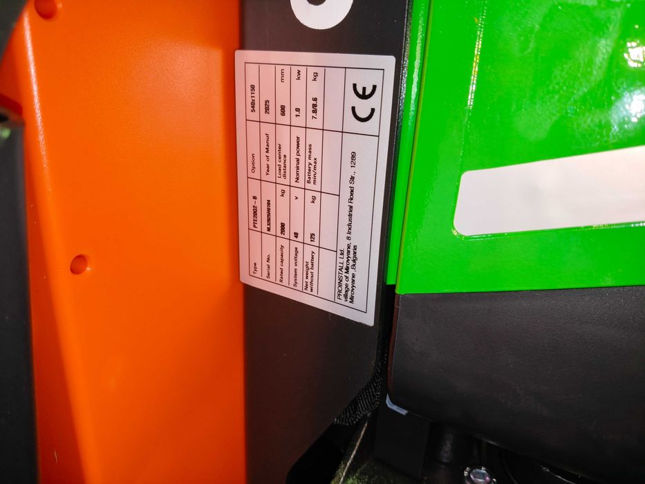 Ел. палетна количка Noblelift , компактна, товар до 2000 кг, НОВА