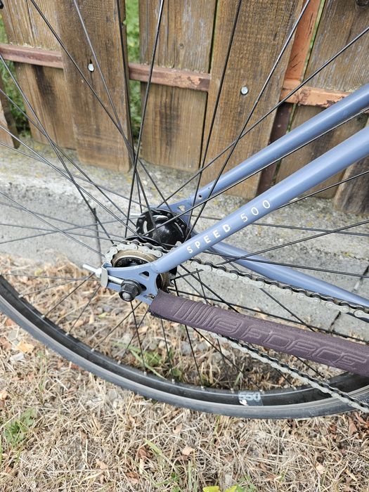Bicicletă de oraș Elops Single Speed 500 albastru - Decathlon
