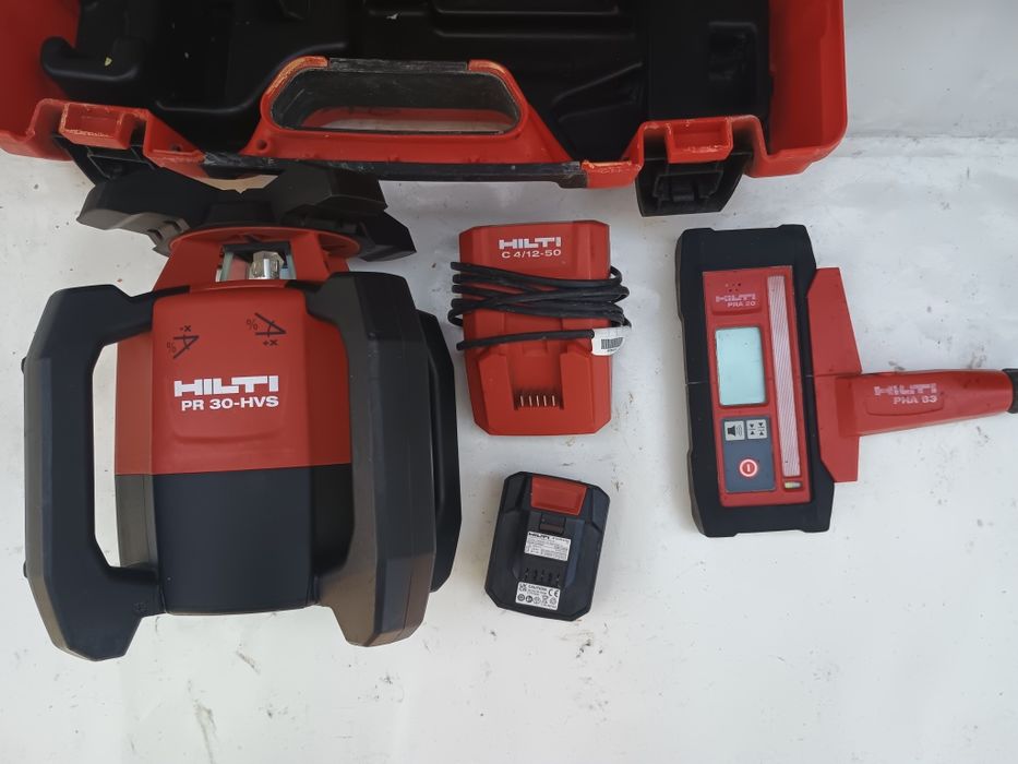 Laser panta hilti pr30 hvs , cutie, receptor, baterie și incarcator