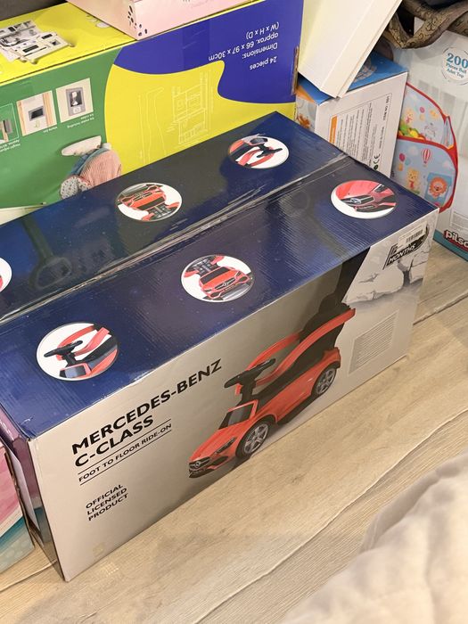 Кола за яздене Caretero Toyz - Mercedes, C-Class, розова