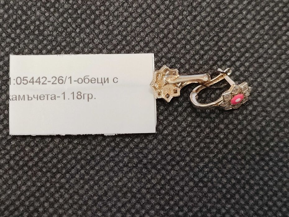 Златни обеци 1.18гр-14к