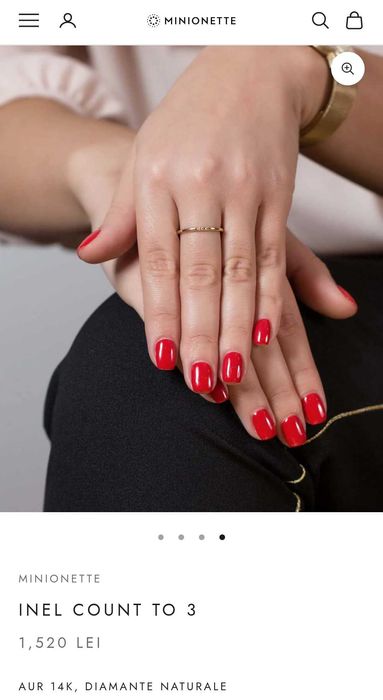 inel de aur cu diamante naturale