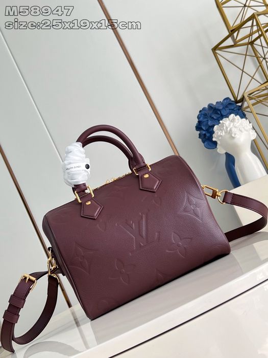 Geanta Louis Vuitton Speedy 25 cm, bordo, Premium