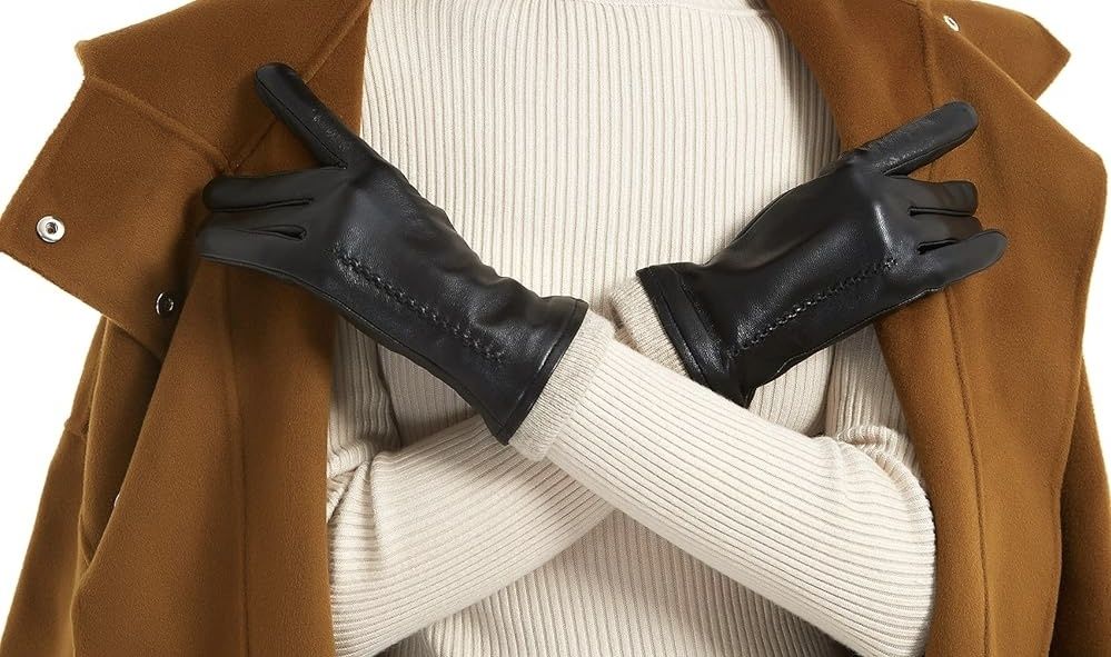 Manusi 100% cașmir interior si 100% piele moale oaie exterior, Noi, M