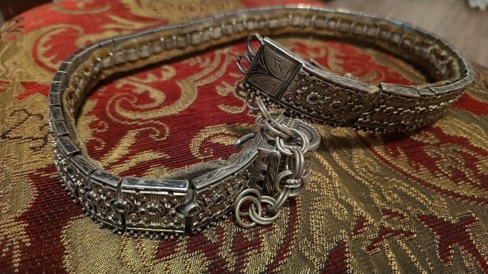 Серебряный пояс старинный