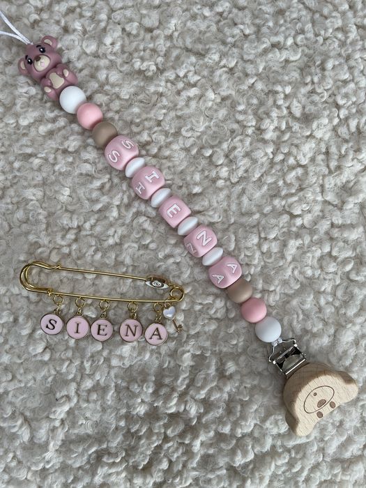 Клипс за биберон с име