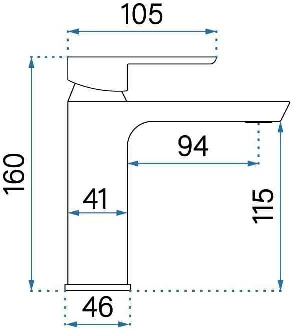 Baterie Lavoar Rea Argus, Low Auriu Periat, Din Alama