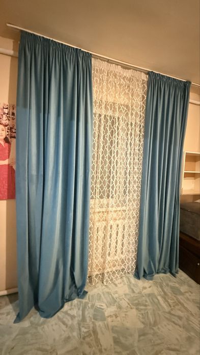 шторы тёмно-синего цвета