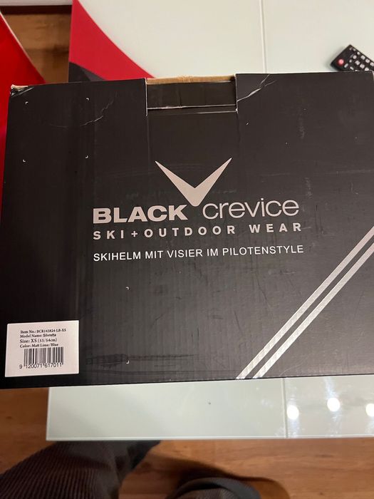 Casca Ski-verde neon Black Crevice