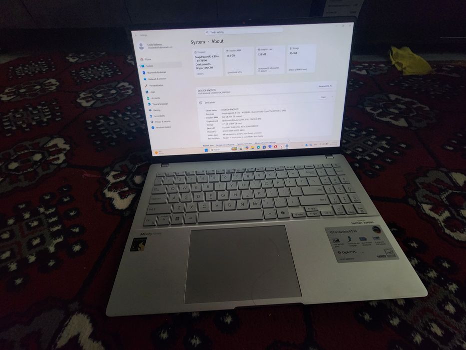 Продаю ASUS Vivobook S 15 OLED Snapdragon X Elite 16/1TB Гарантия