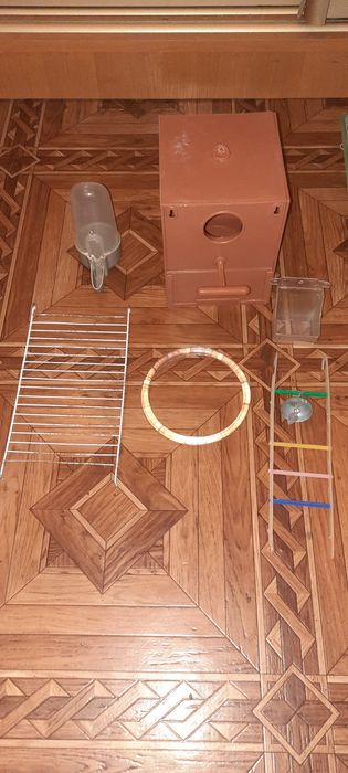 Клетка с принадлежностями