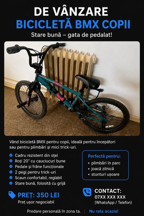 BMX Grind – stare foarte bună, gata de mers