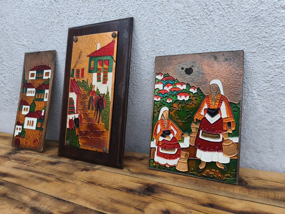 Медно пано с емайл