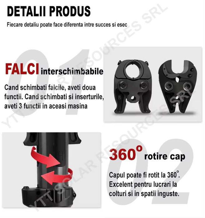 masina sertizat/taiat marime standard 2 baterii 5Ah bacuri TH, U, V, M