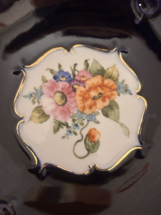 Platou portelan, cobalt aurit