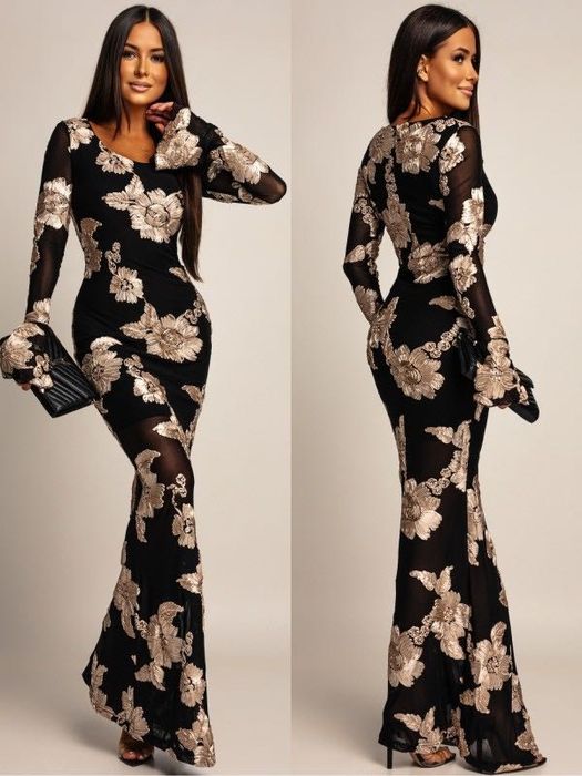 Уникална нова ластична рокля дантела