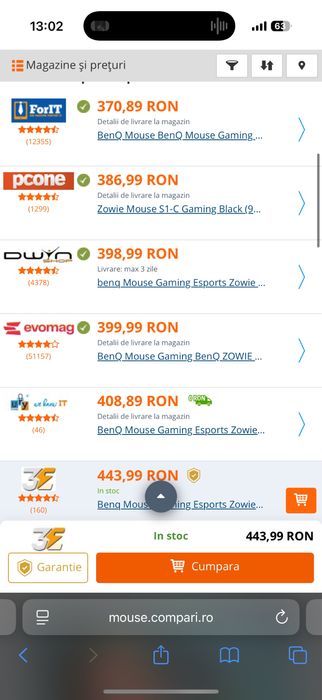 Mouse  Gaming Zowie S1-C Nou