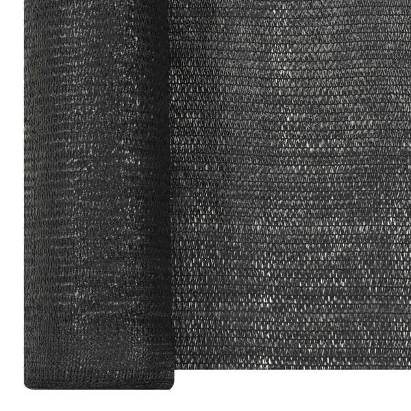 Plasă protecție intimitate, negru, 1,8x25 m, HDPE, 150 g/m²