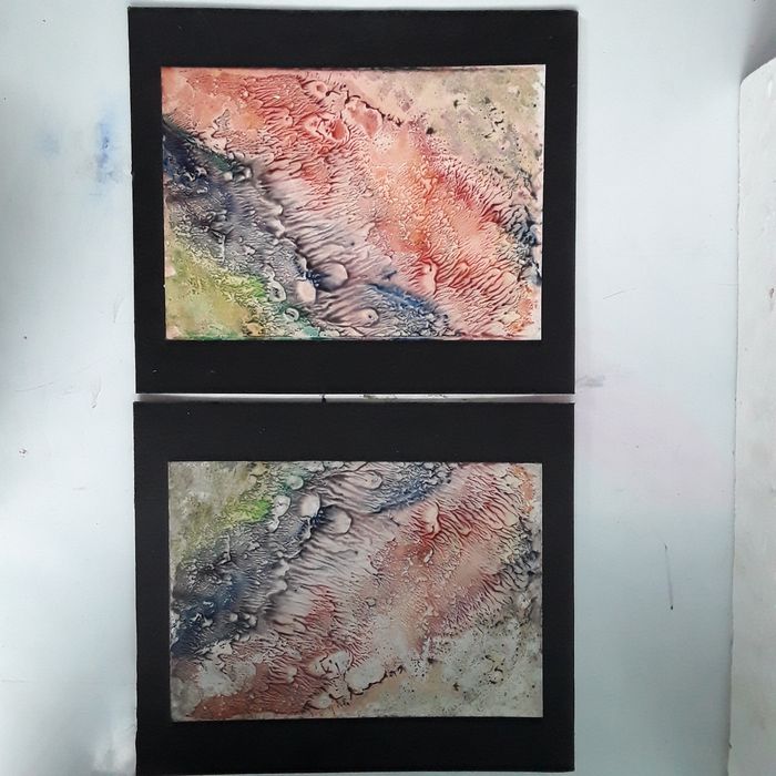 Интерьерные абстрактные работы энкаустика ватман картон