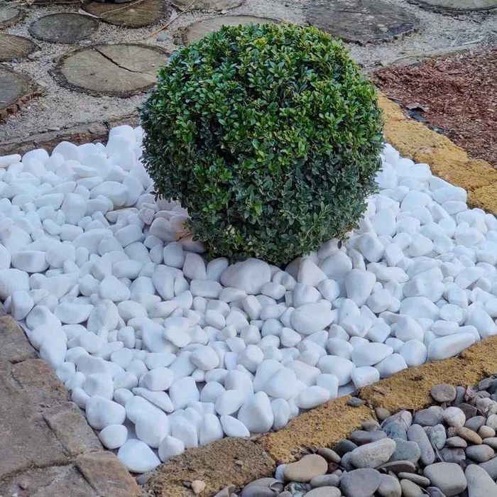 Галька мрамор для двора