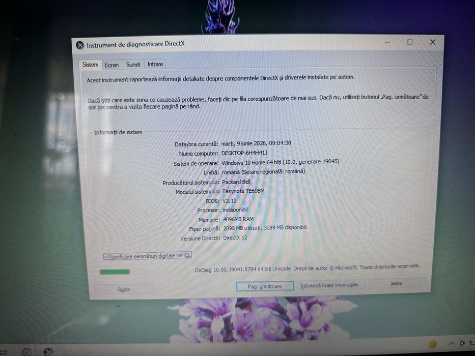 Vand Packard Bell