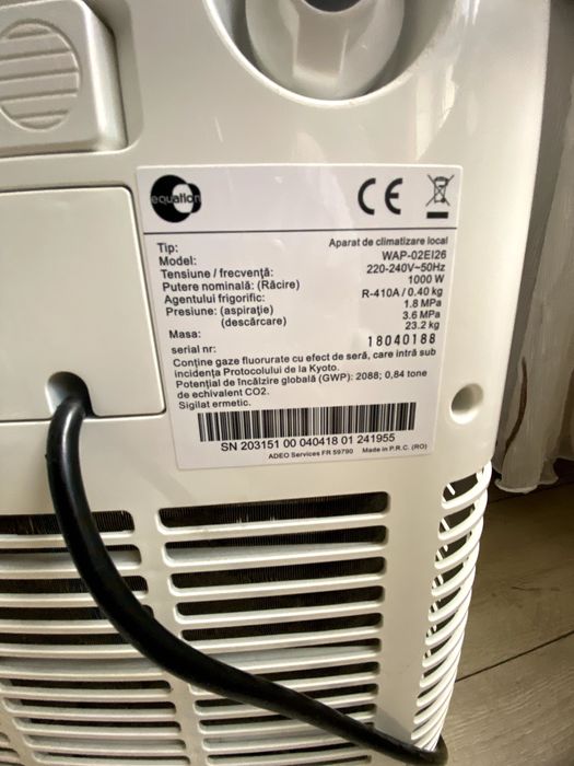 Aparat de aer condiționat mobil Equation WAP-02EI26