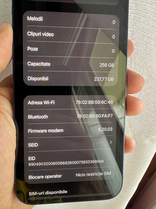 Iphone 12 256 GB Albastru cu baterie 100% originala Impecabil