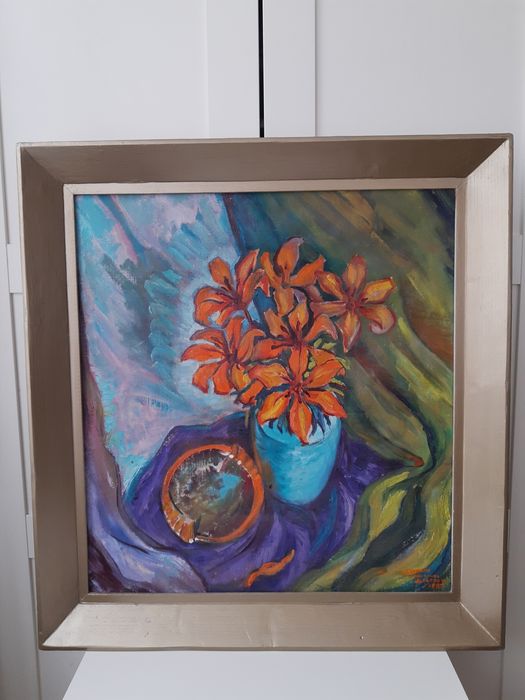 Картини 2бр. на Емилия Николова-Драгоева 1983г. и  Данелина Косева