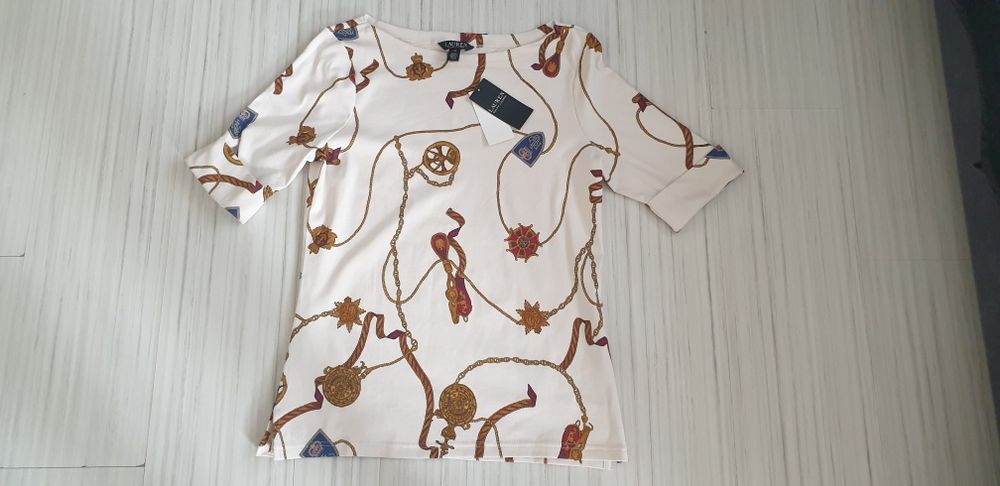 POLO Ralph Lauren Cotton Strech Stretch L НОВО ОРИГИНАЛ Дамска Тениска