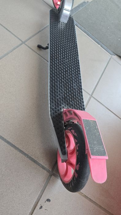 Trotinetă pliabilă copii/adolescenți – Gri cu roz,