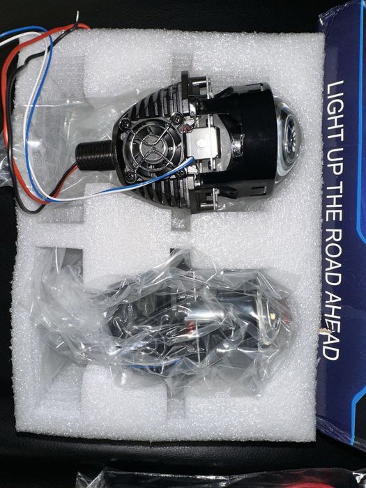 Чисто нови Bi-LED Лупи за Фарове 2.5" (6.35 см) + Подарък Релеен Кабелен Сноп – Пълен Комплект