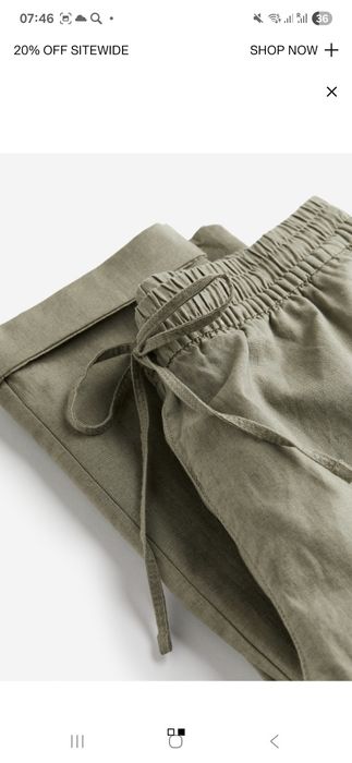 Льняные штанишки H&M размер S