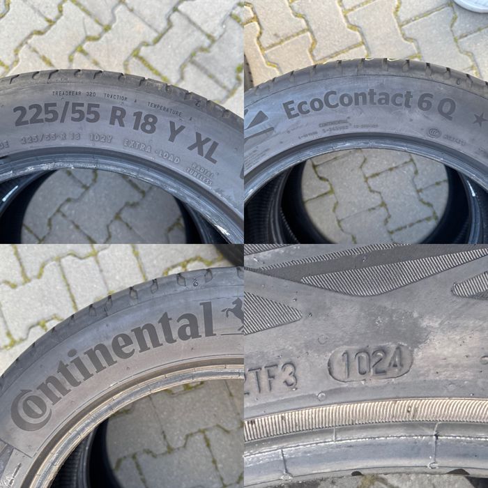 Почти нови летни гуми Contiental 225/55/18 MO. ДОТ 2024