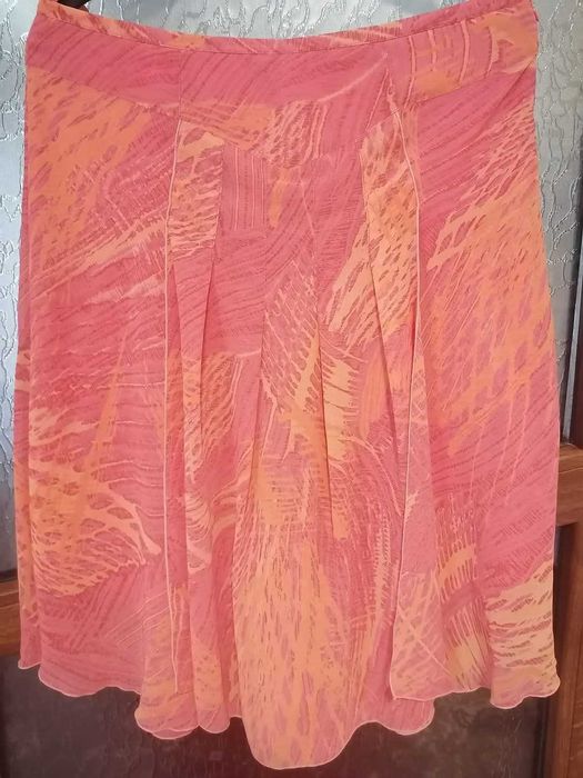 Fustă Esprit elegantă culoarea portocaliu mărimea M