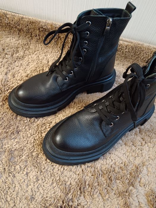 Сапоги кожанные демисезон