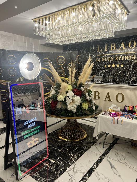 Cabina Foto, Video Booth 360, Fum greu, inchirieri mobilier,baloane