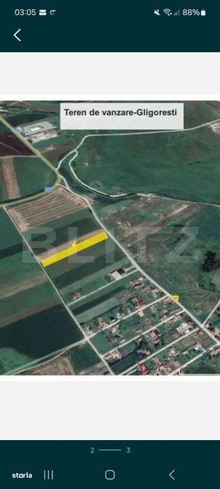 Teren intravilan de vanzare in Gligoresti JUD Cluj