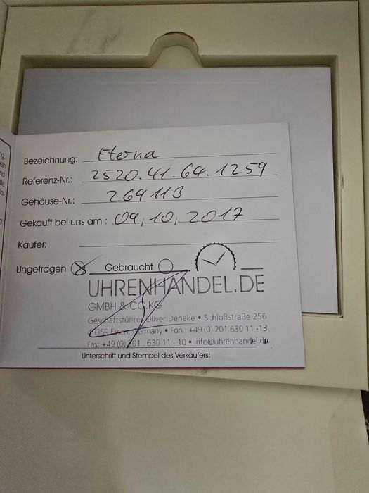 Мъжки швейцарски часовник Eterna Artena