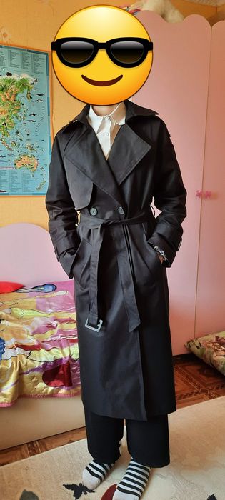 Продам чёрный тренч 44 размер